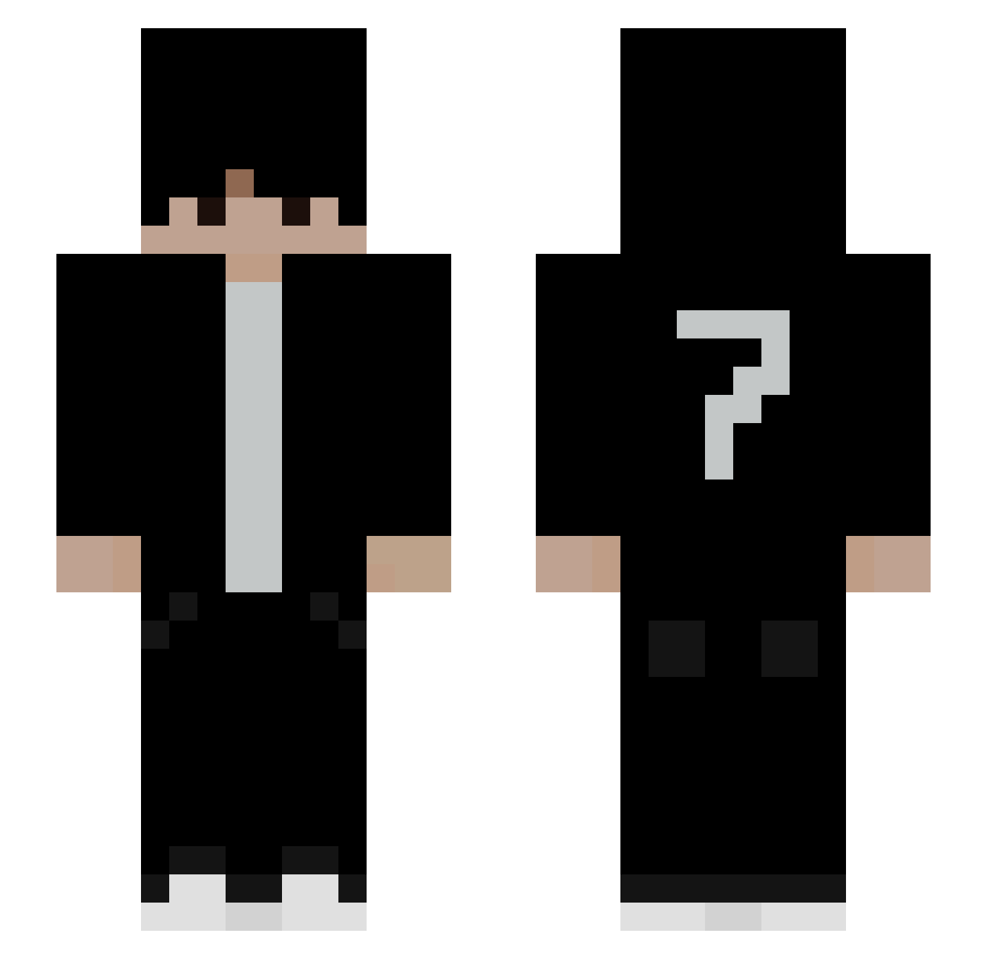 znekx Minecraft skin, front and back view