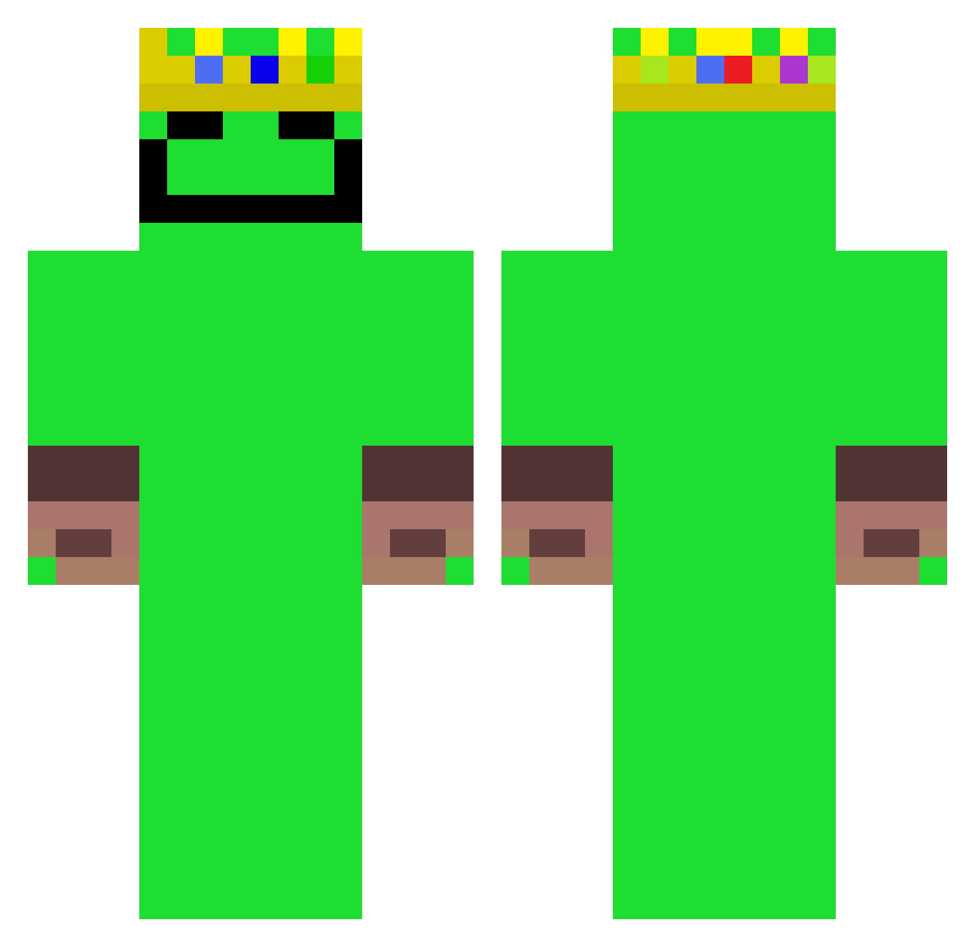 qCezar Minecraft skin, front and back view
