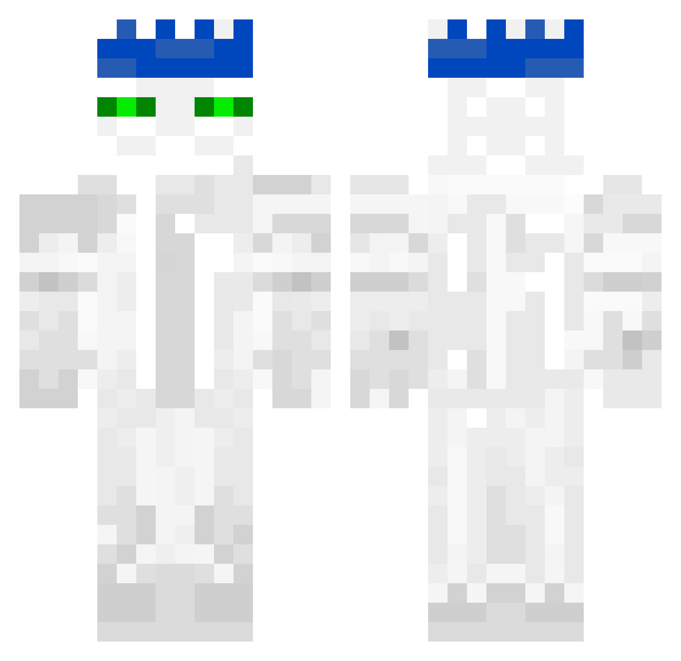 volioo Minecraft skin, front and back view