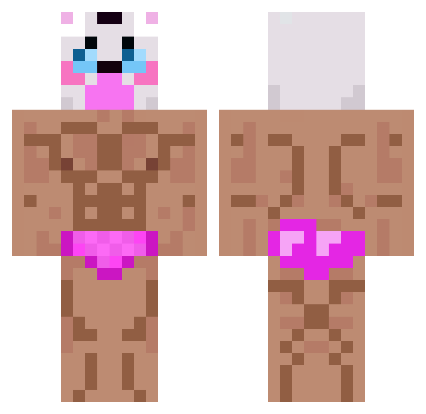 BIGCHIMPCHARMER Minecraft skin, front and back view