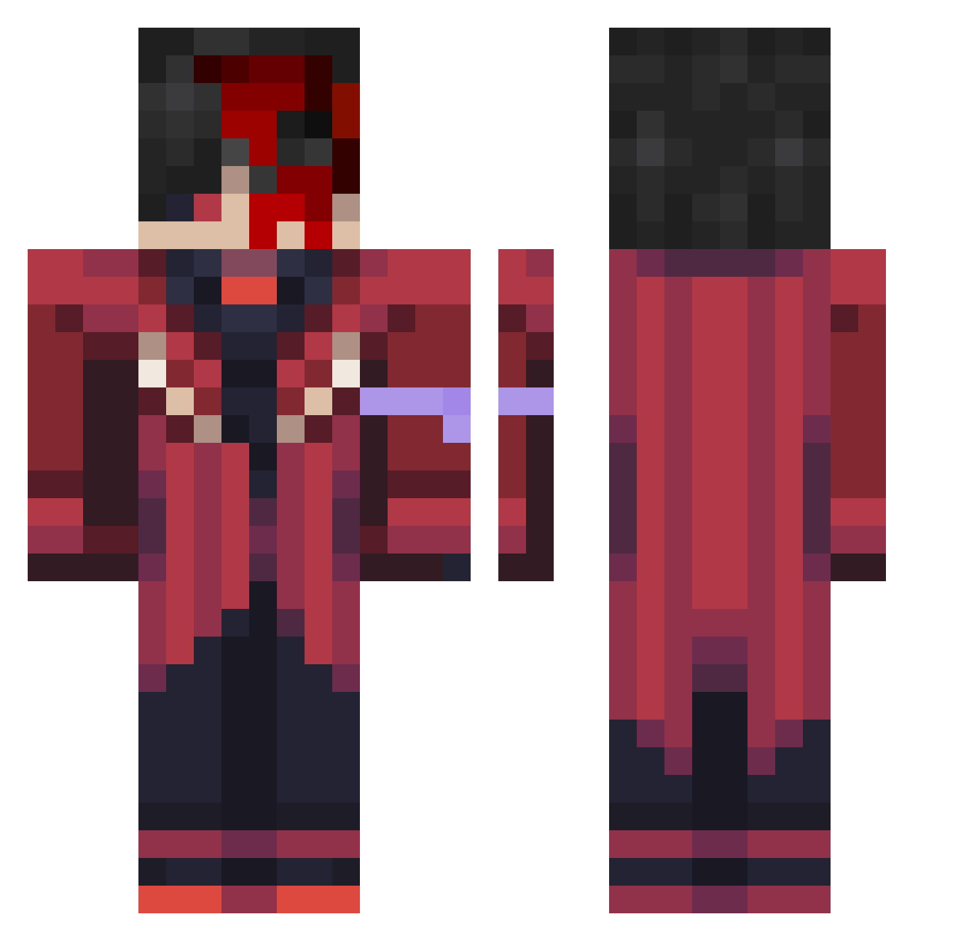 BlueHeart__ Minecraft skin, front and back view