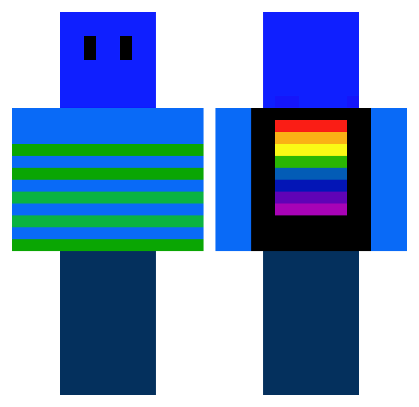 guhyeongboni Minecraft skin, front and back view