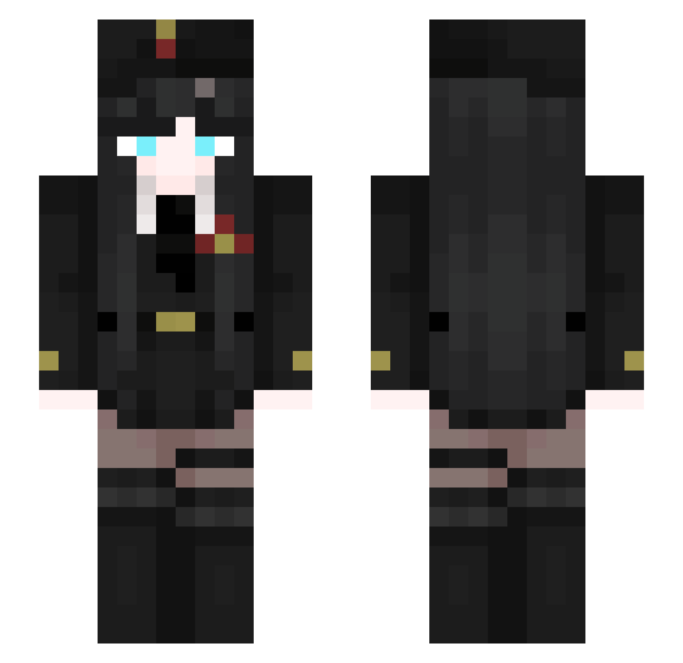 adulcia Minecraft skin, front and back view