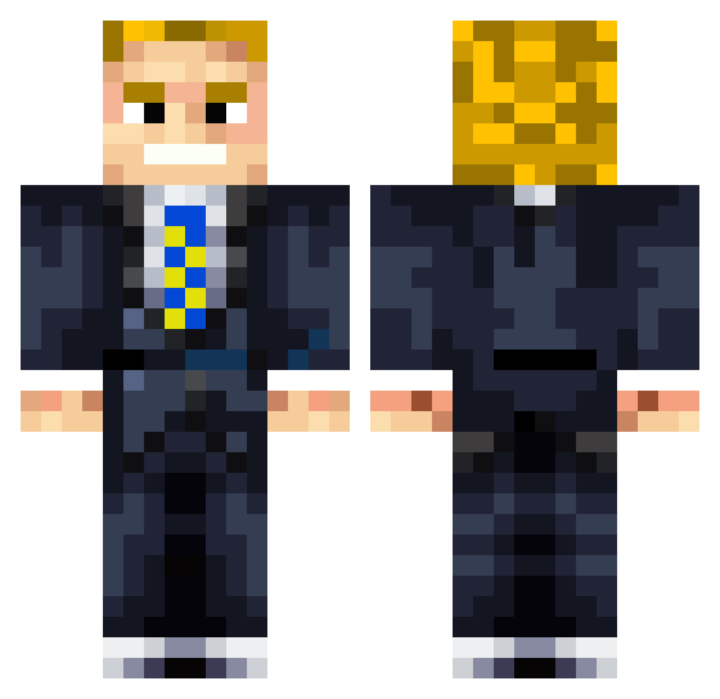 Pitzikatan Minecraft skin, front and back view