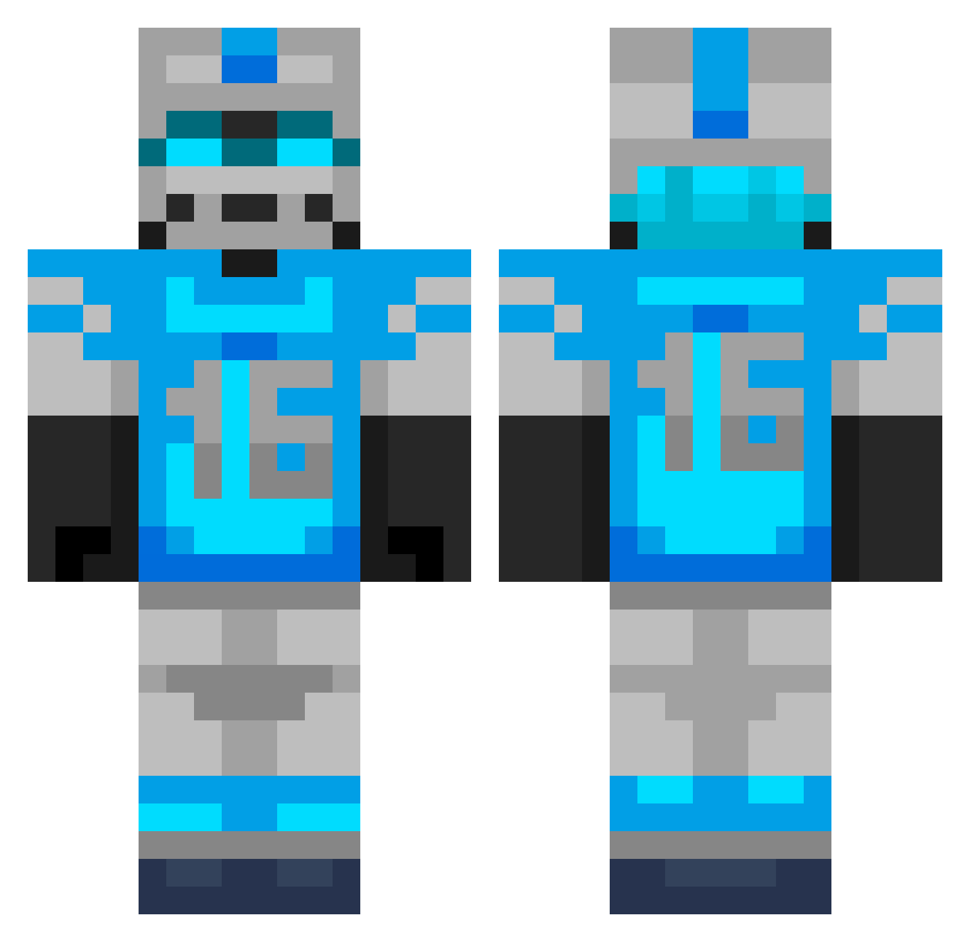 GeorgeDaPro0 Minecraft skin, front and back view