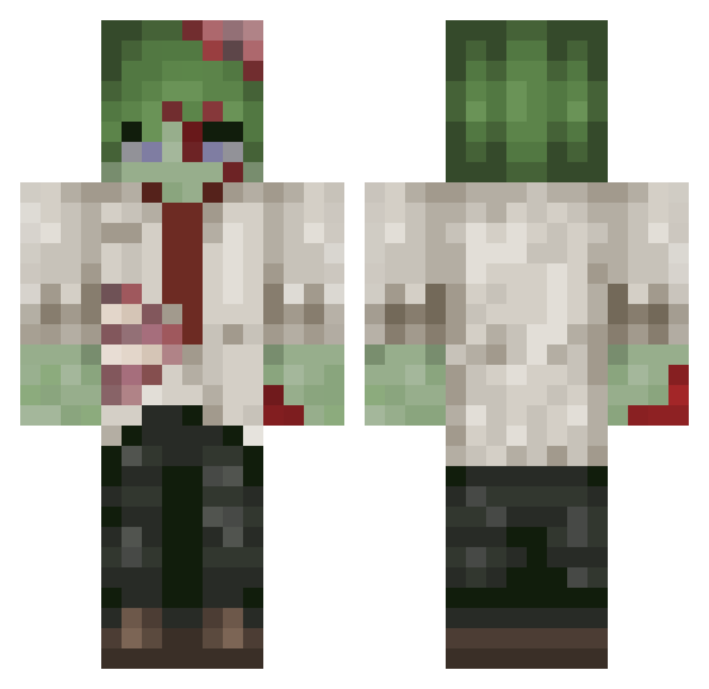 StarCrossedLvrs Minecraft skin, front and back view