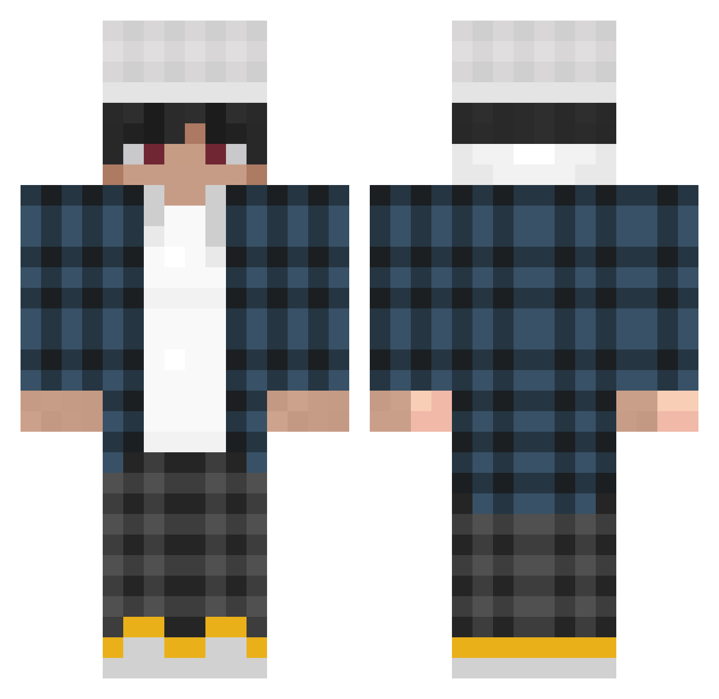 TWOKARLO30 Minecraft skin, front and back view