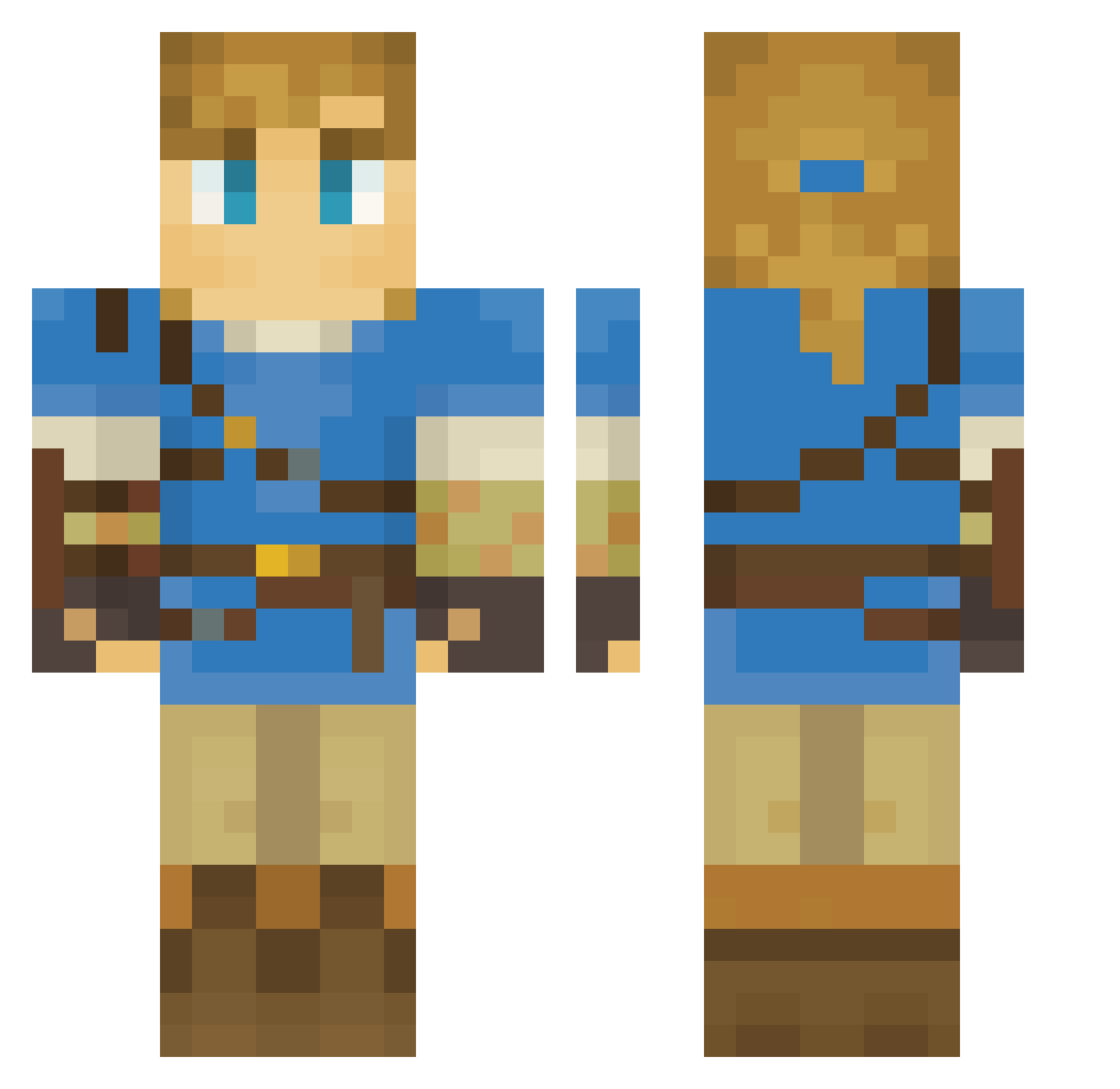 chronchomp Minecraft skin, front and back view