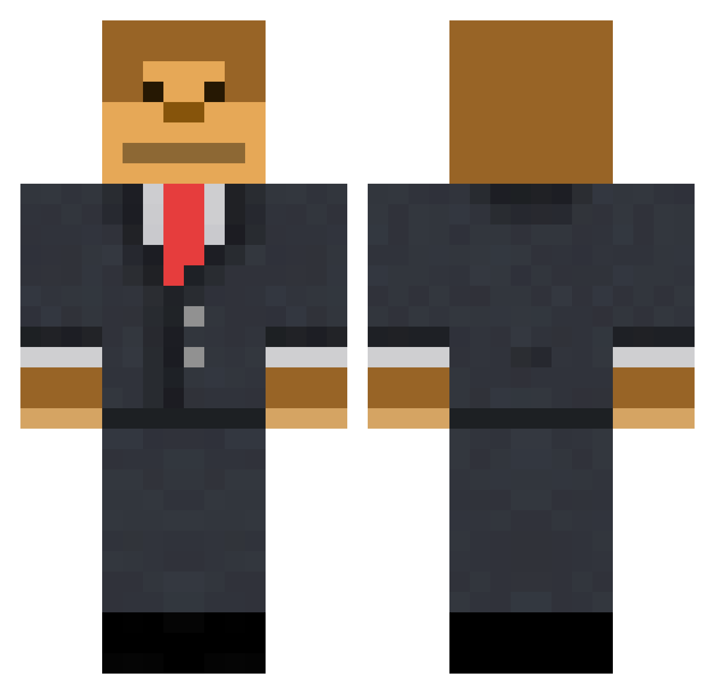 Ungegoont Minecraft skin, front and back view