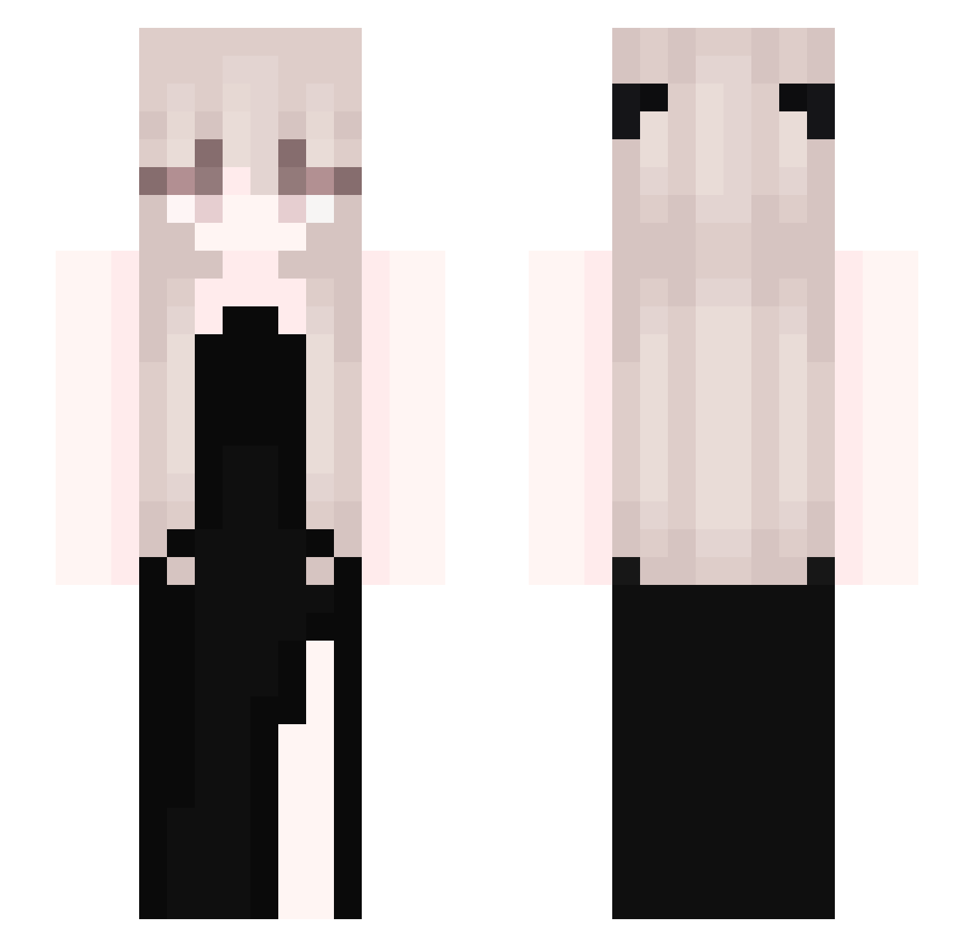 s0xdus Minecraft skin, front and back view