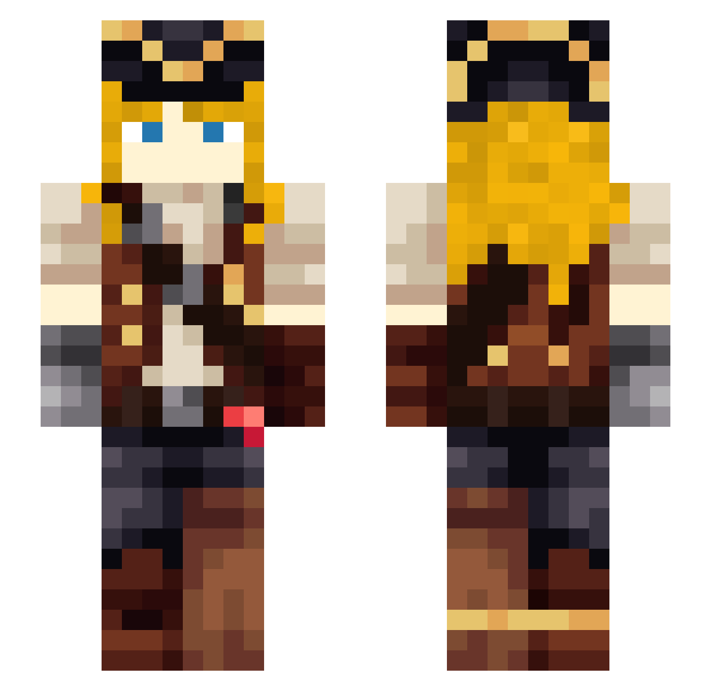 MagicRaven5 Minecraft skin, front and back view