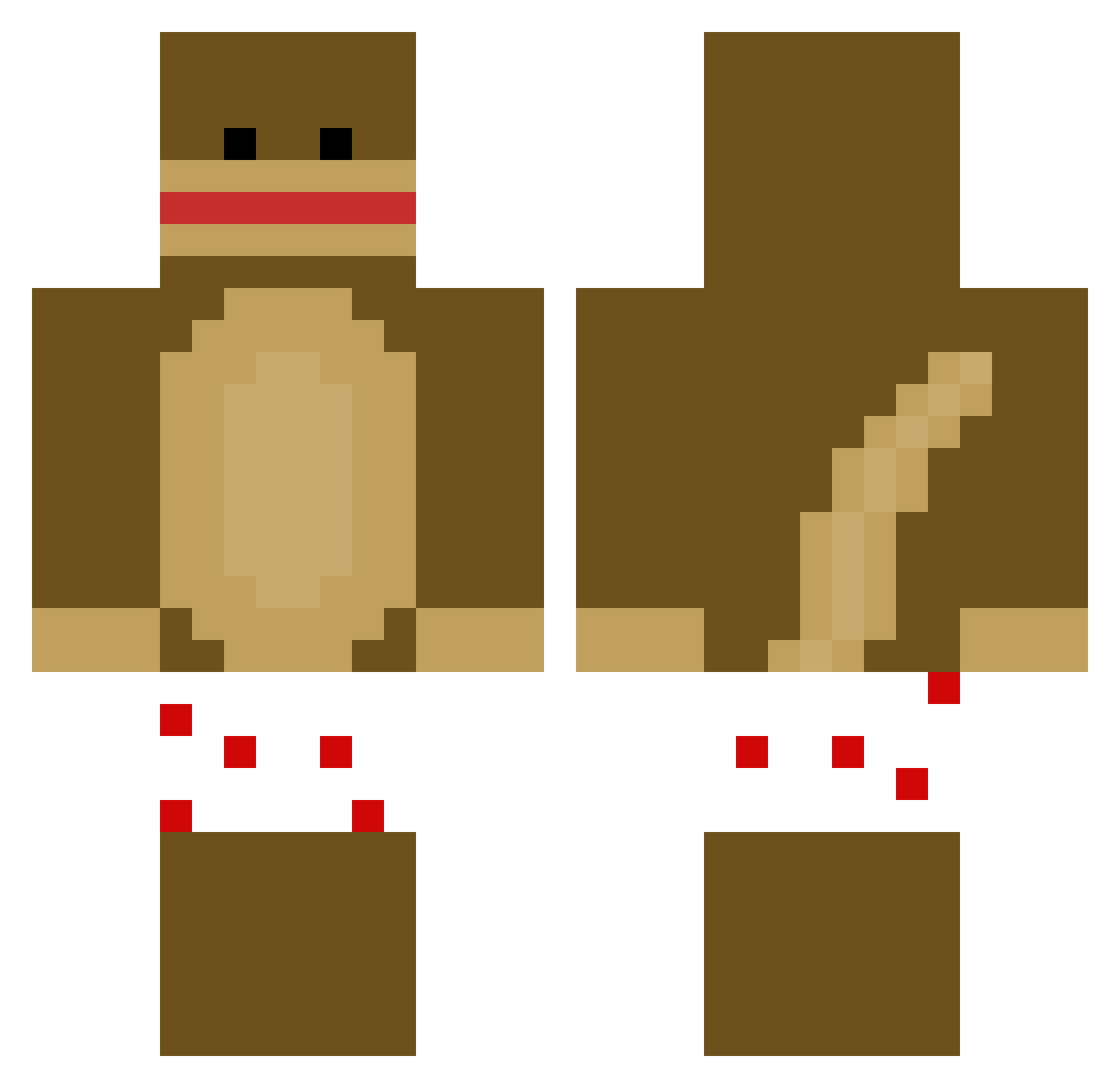 Ape_Boat Minecraft skin, front and back view