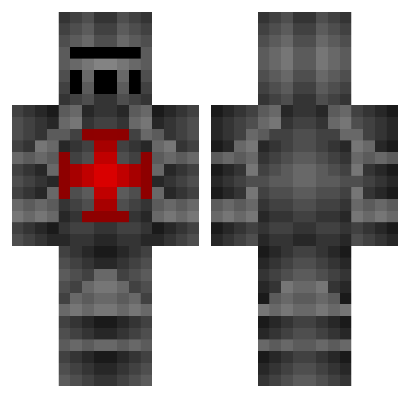 InositoL Minecraft skin, front and back view