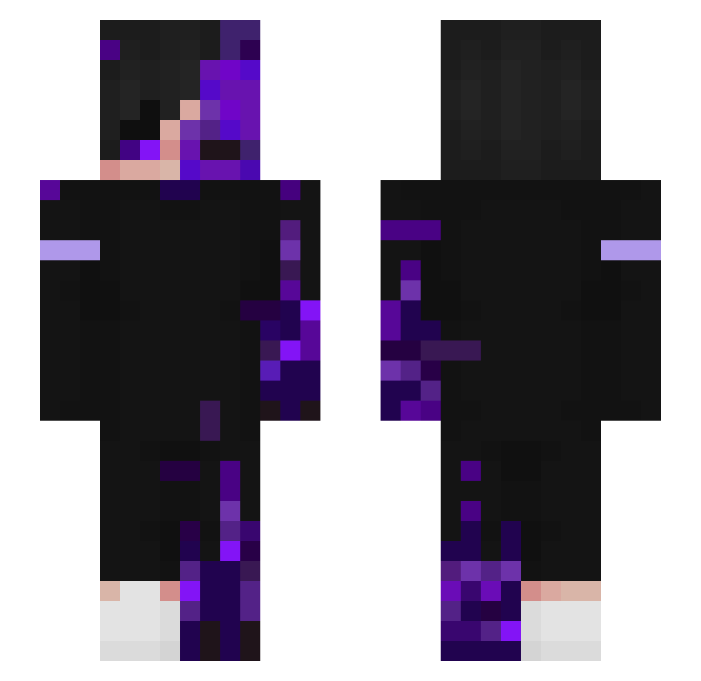 Ilyqwy Minecraft skin, front and back view