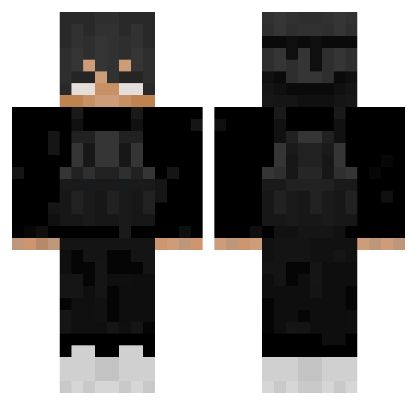 xSuperDamage Minecraft skin, front and back view