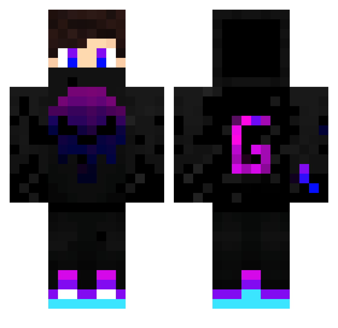 Gamerx5 Minecraft skin, front and back view