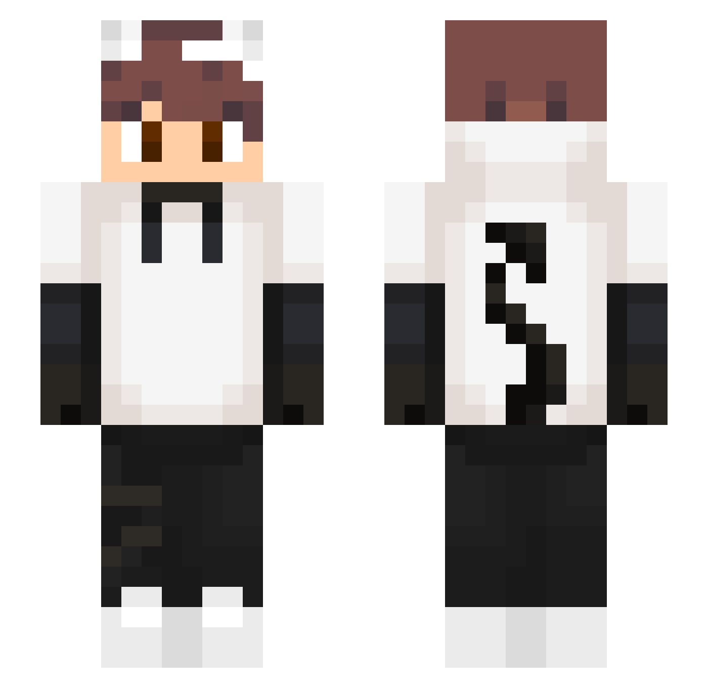 ZyronPS Minecraft skin, front and back view