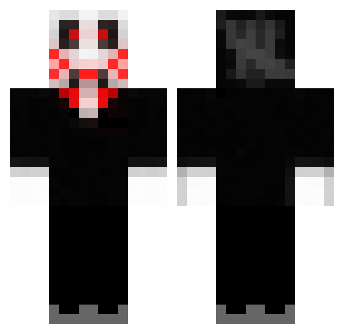 fizzers Minecraft skin, front and back view