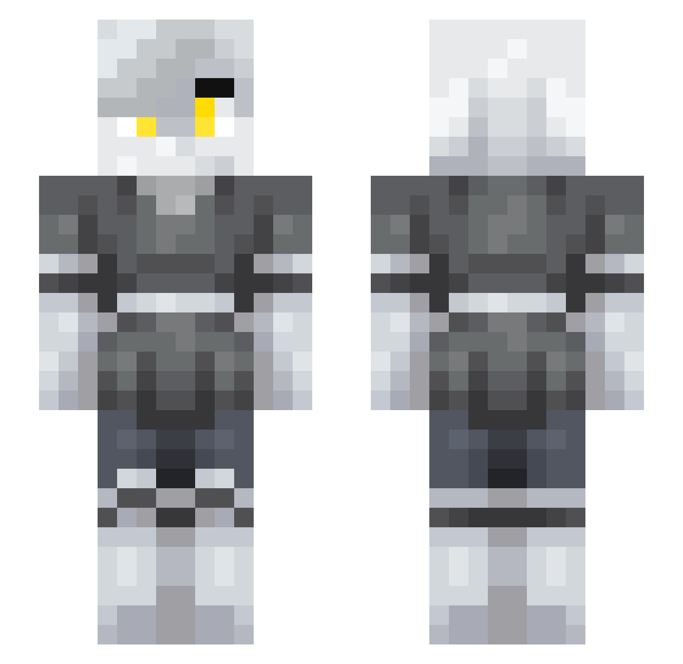 ShadyAero Minecraft skin, front and back view