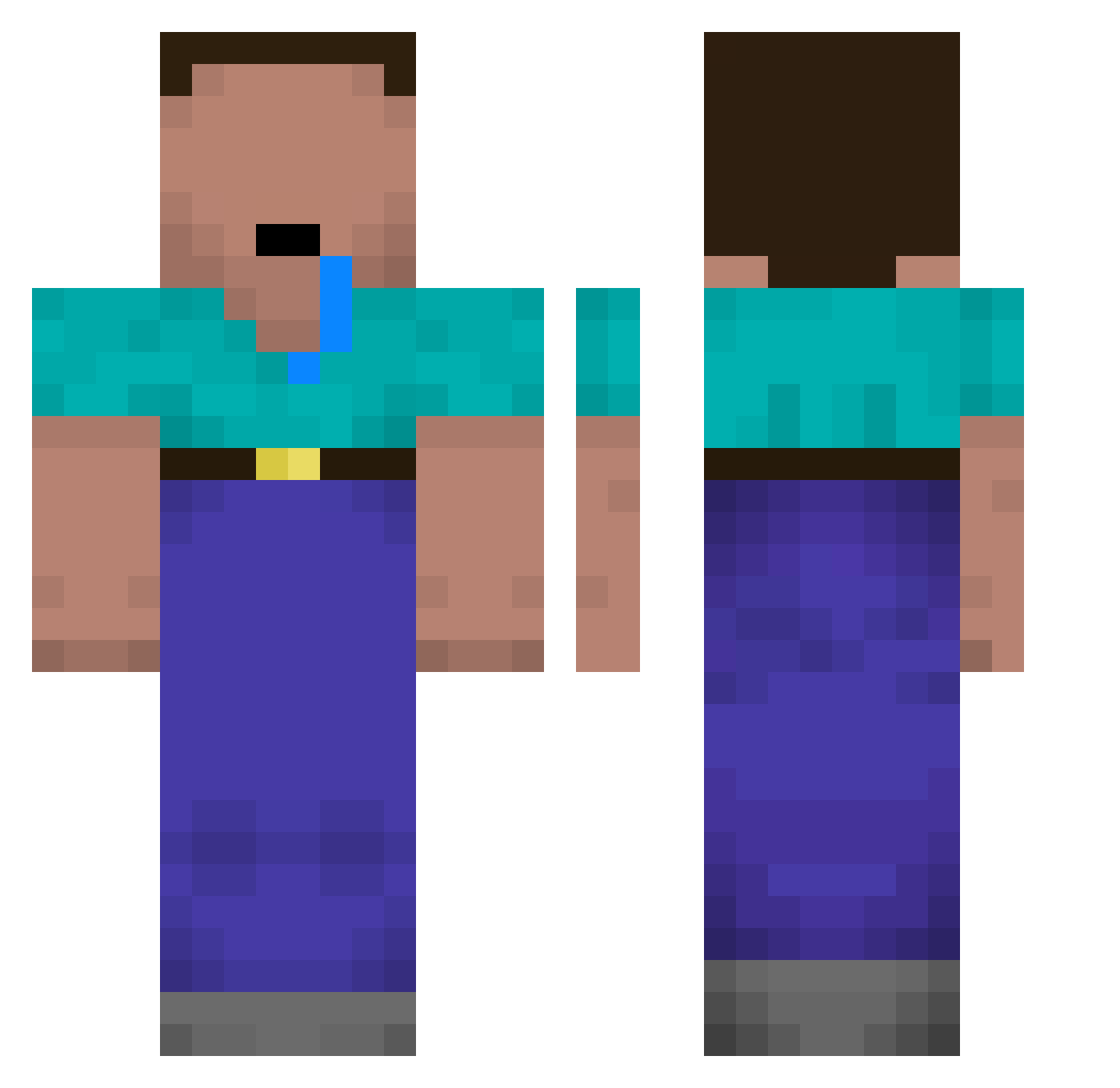 mikailkuzeygul7 Minecraft skin, front and back view