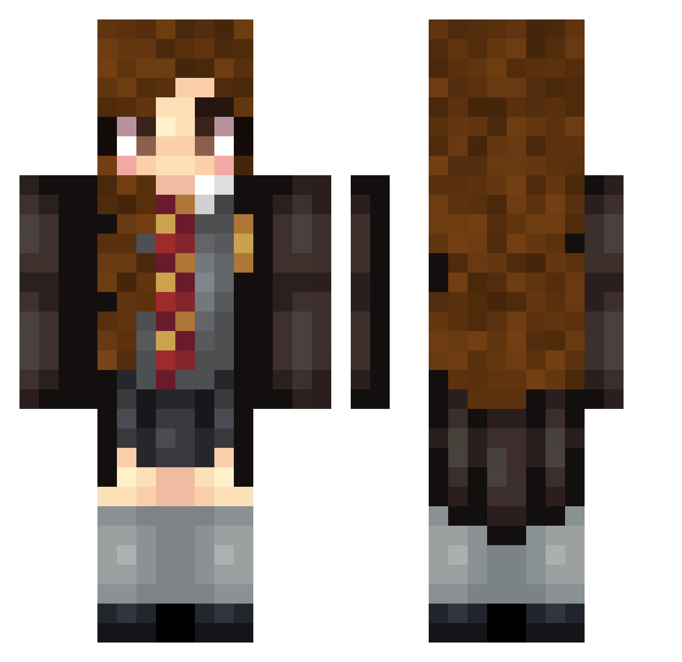 BigOlSoop Minecraft skin, front and back view