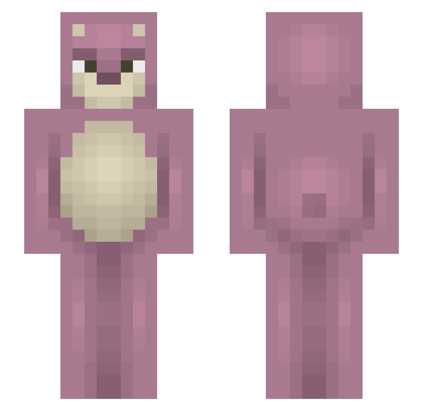 RYUGONGYUK Minecraft skin, front and back view