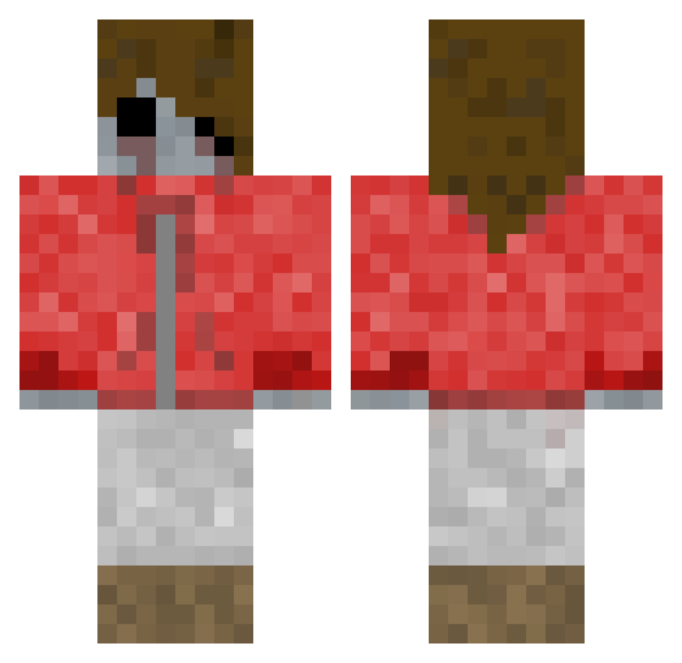 KaidenAire Minecraft skin, front and back view
