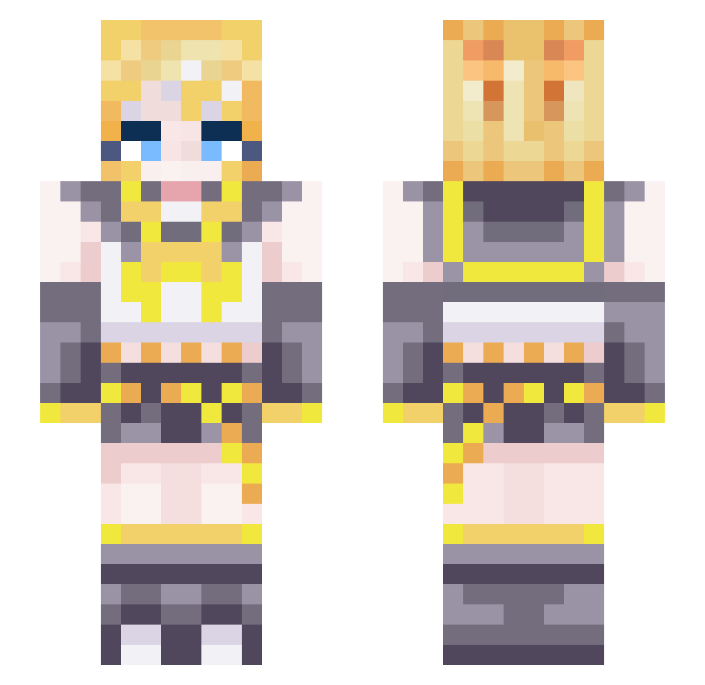 SupposedAtom92 Minecraft skin, front and back view