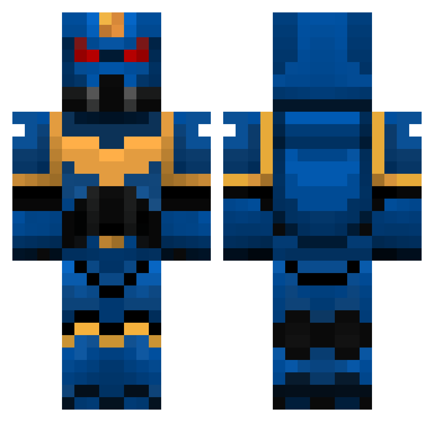 HEROBRIAN444 Minecraft skin, front and back view