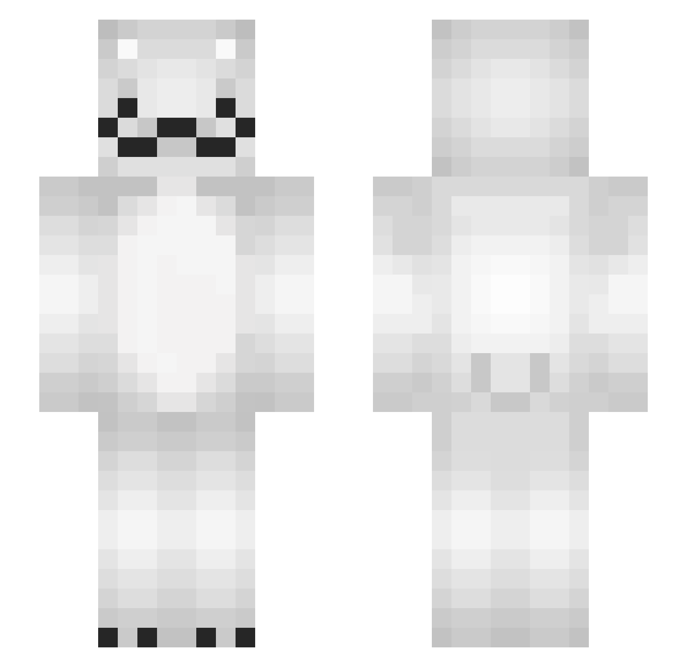 Razee Minecraft skin, front and back view