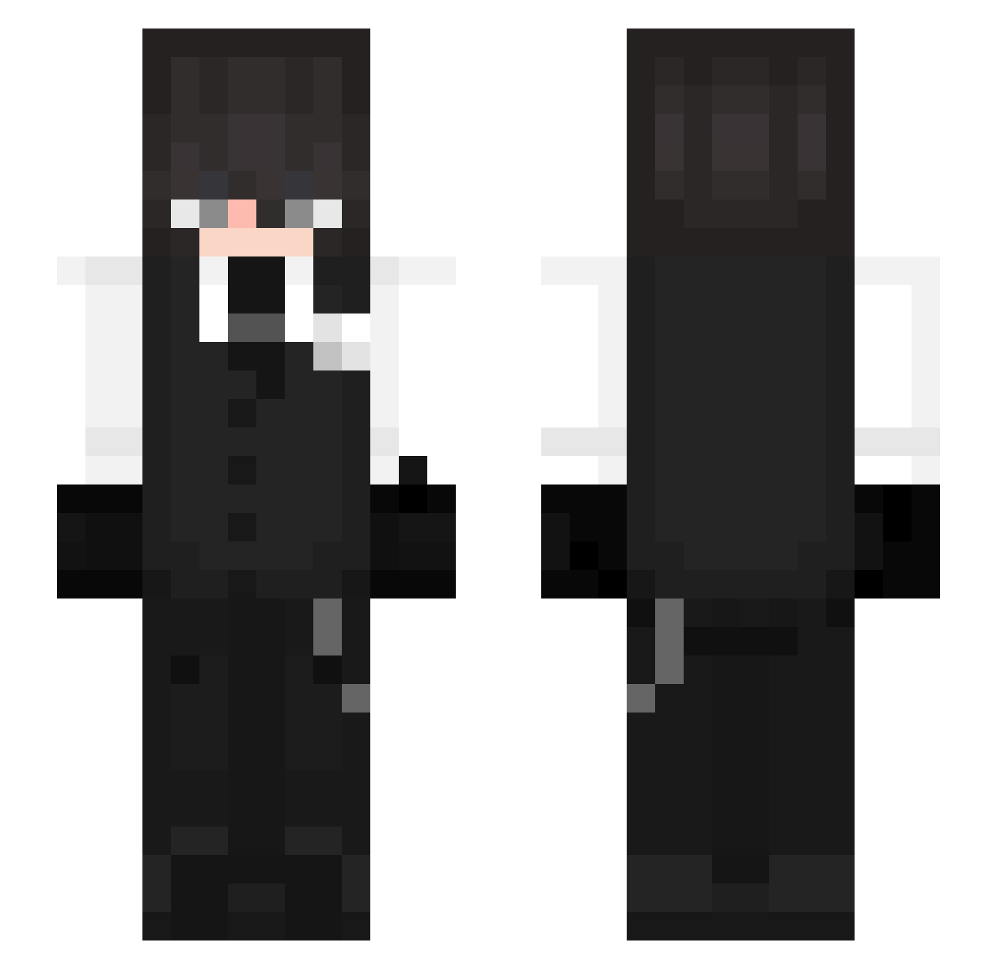MeowKyuun Minecraft skin, front and back view