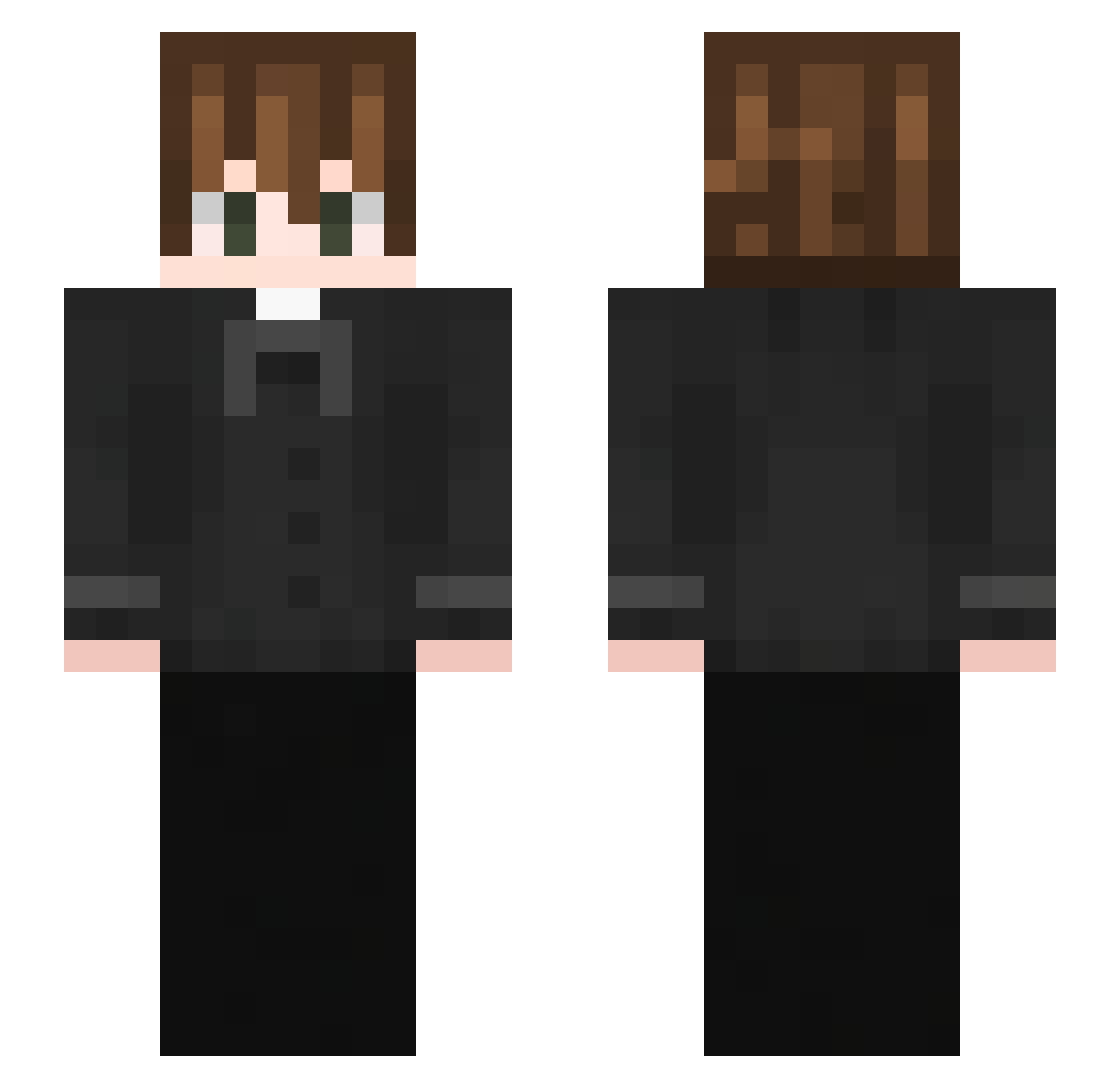 D3mior Minecraft skin, front and back view