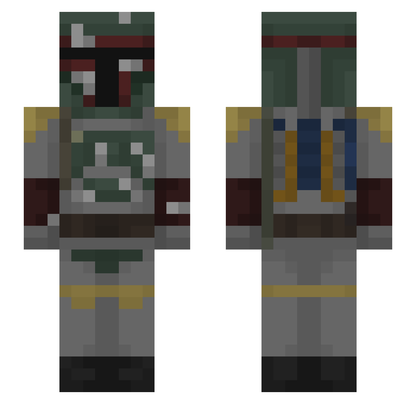 MasonAnders Minecraft skin, front and back view