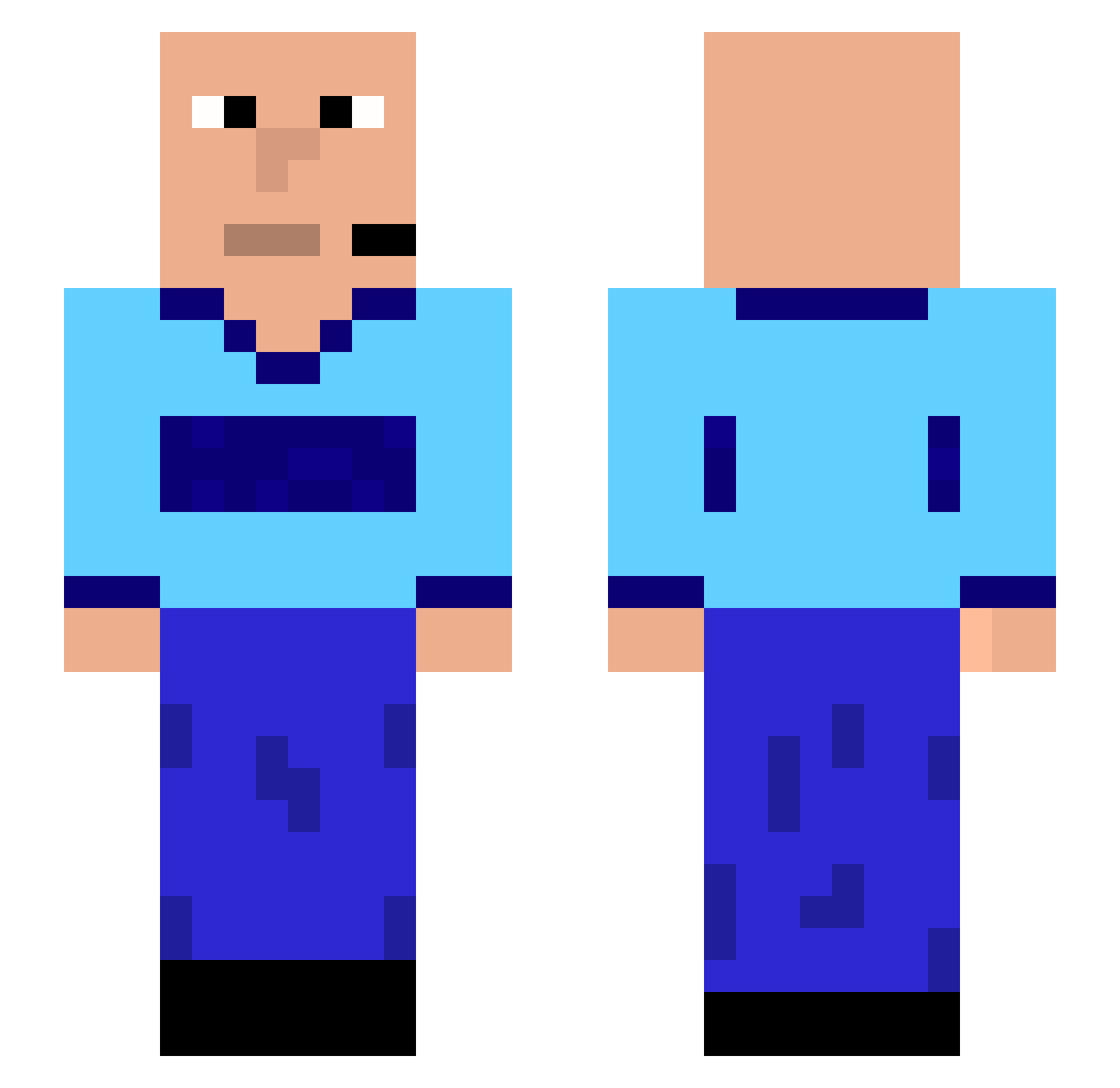 ugyn Minecraft skin, front and back view