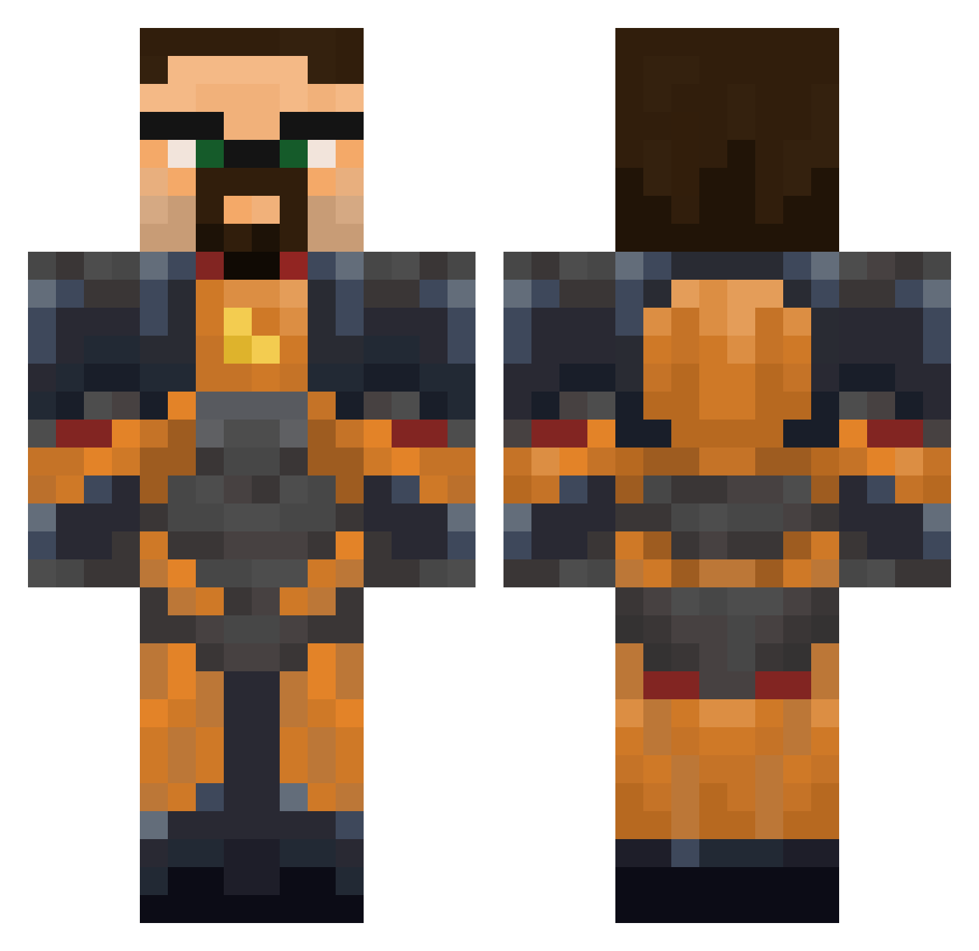 ugh4 Minecraft skin, front and back view