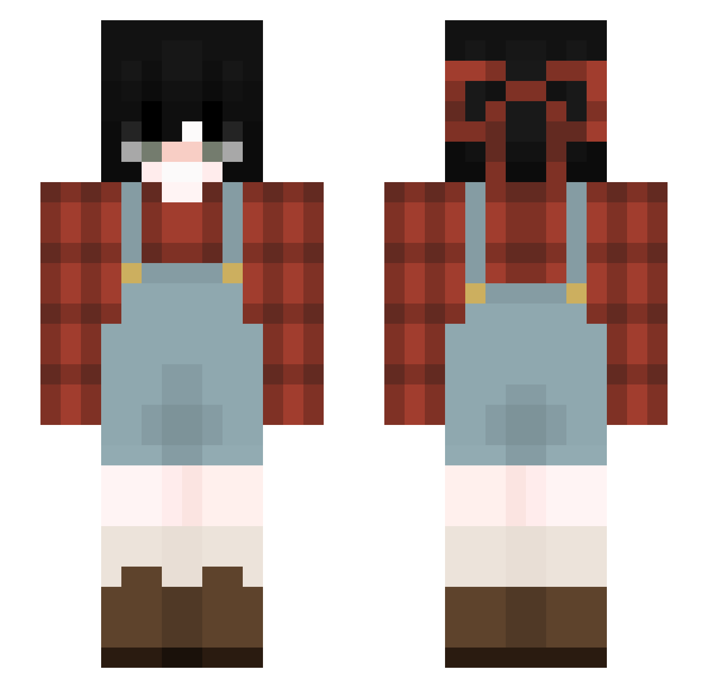 TheEvening_Swan Minecraft skin, front and back view