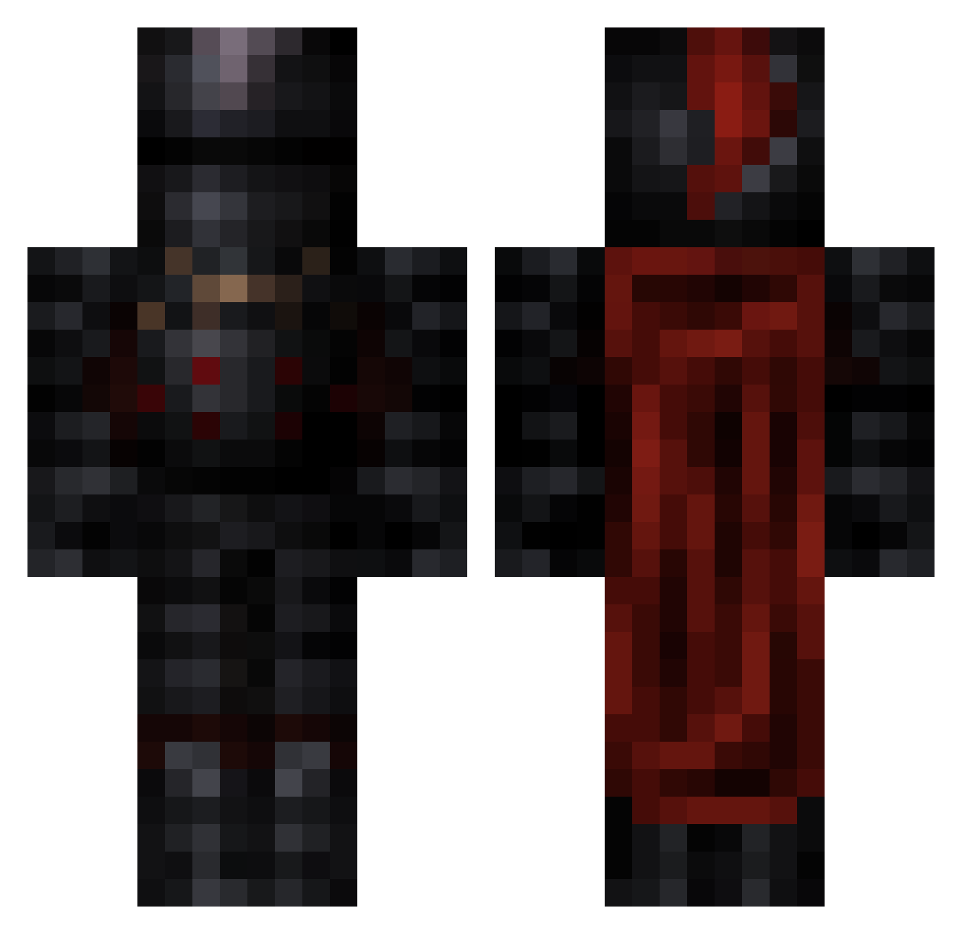 Cipher84 Minecraft skin, front and back view