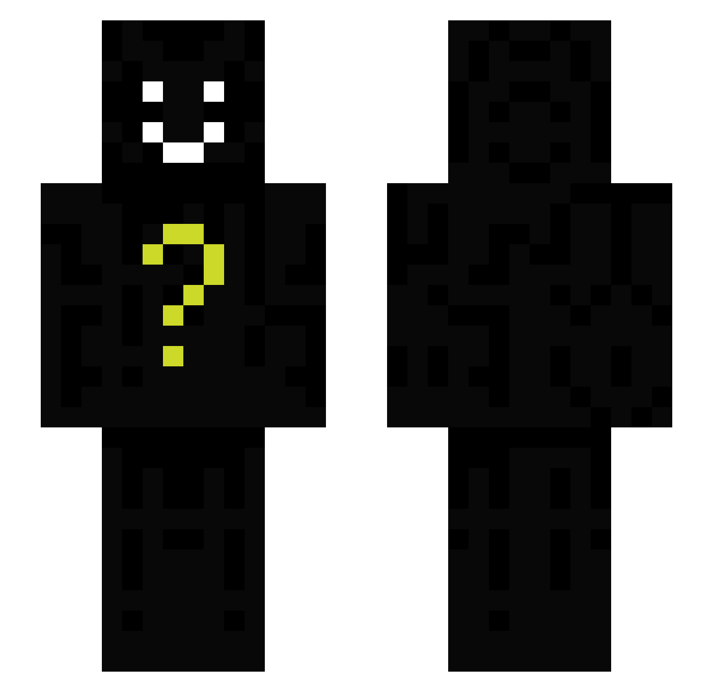 shiuuhiau Minecraft skin, front and back view