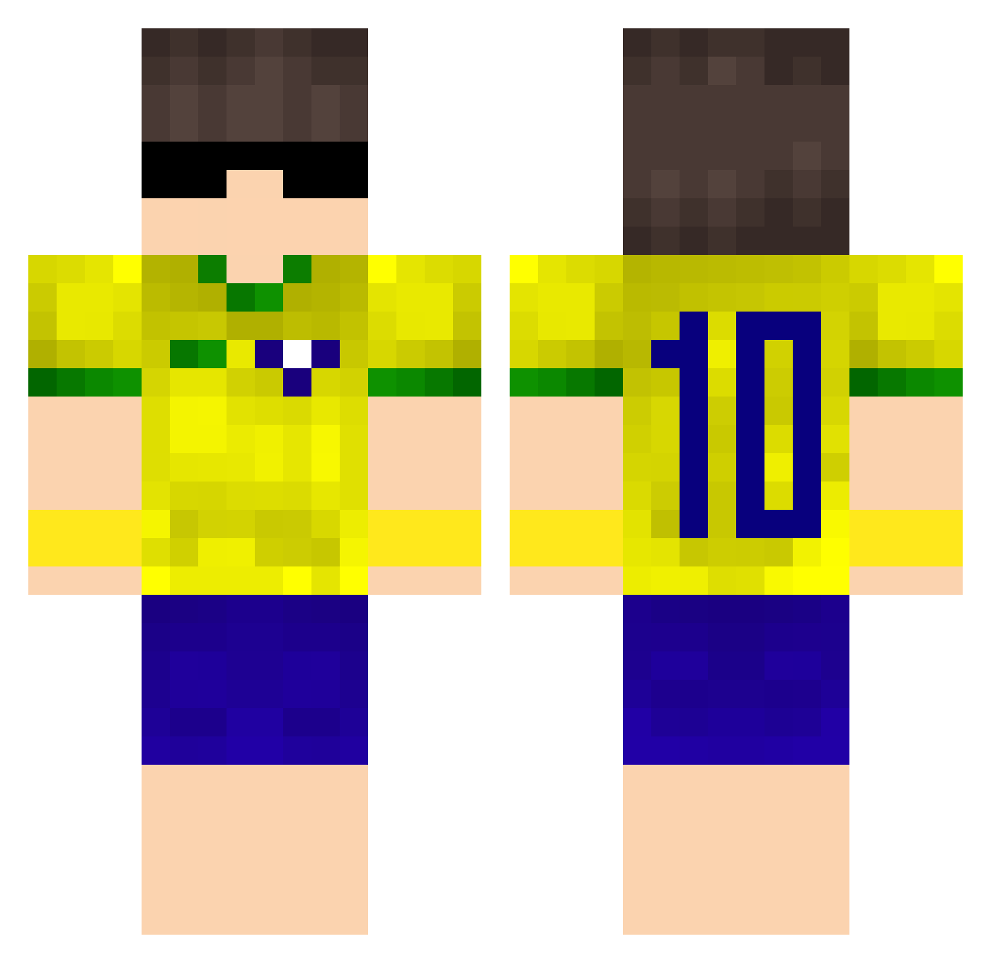 DinizHG Minecraft skin, front and back view