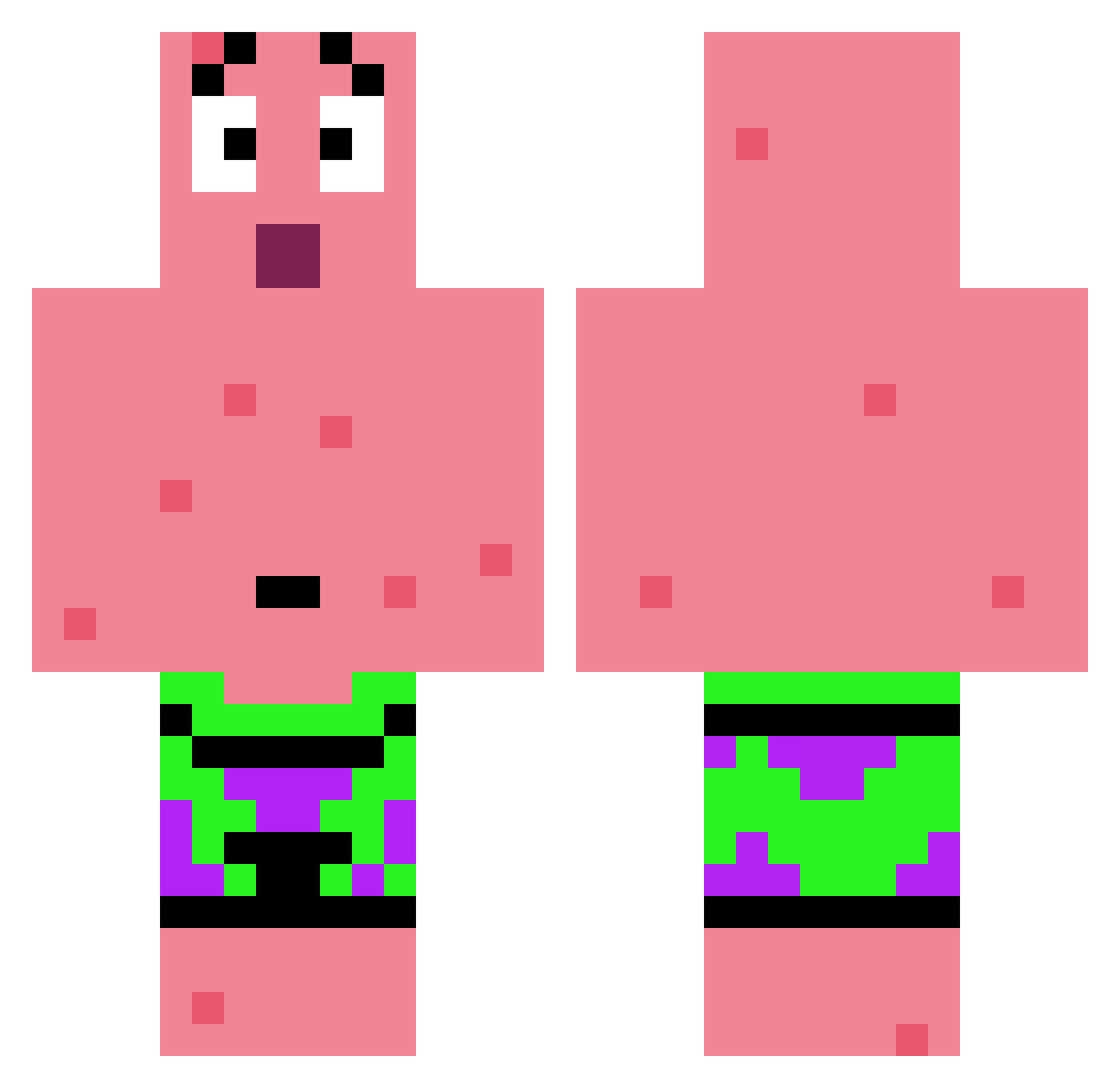 UgaBuga887 Minecraft skin, front and back view