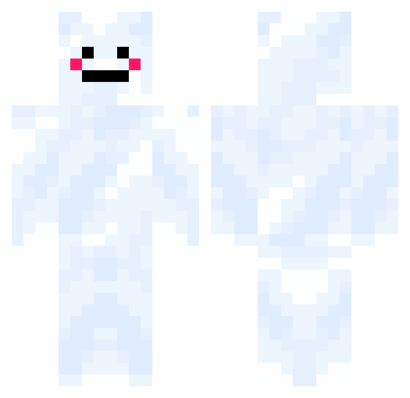 F3rn4ndexxx Minecraft skin, front and back view