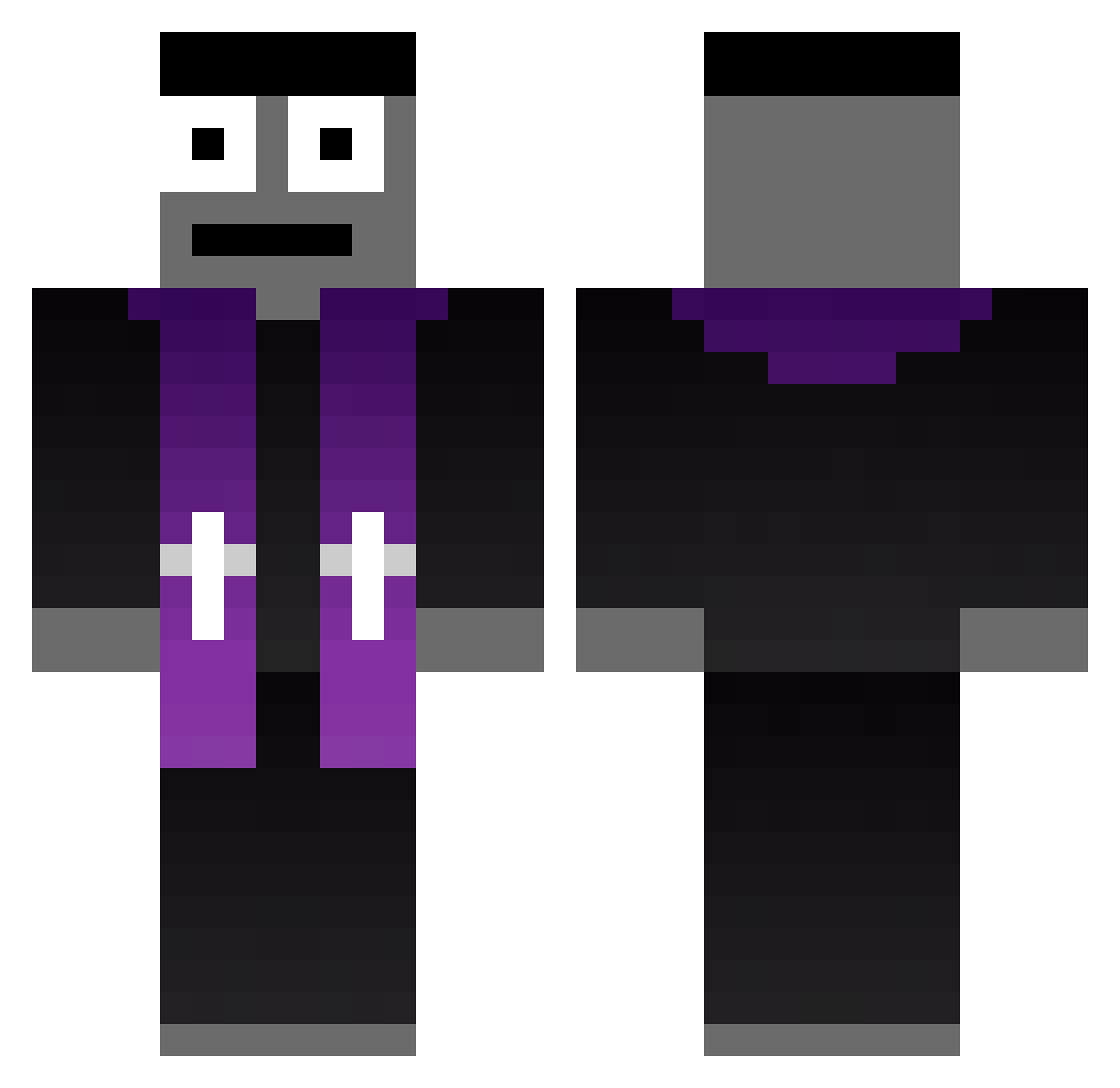 rafiko123 Minecraft skin, front and back view