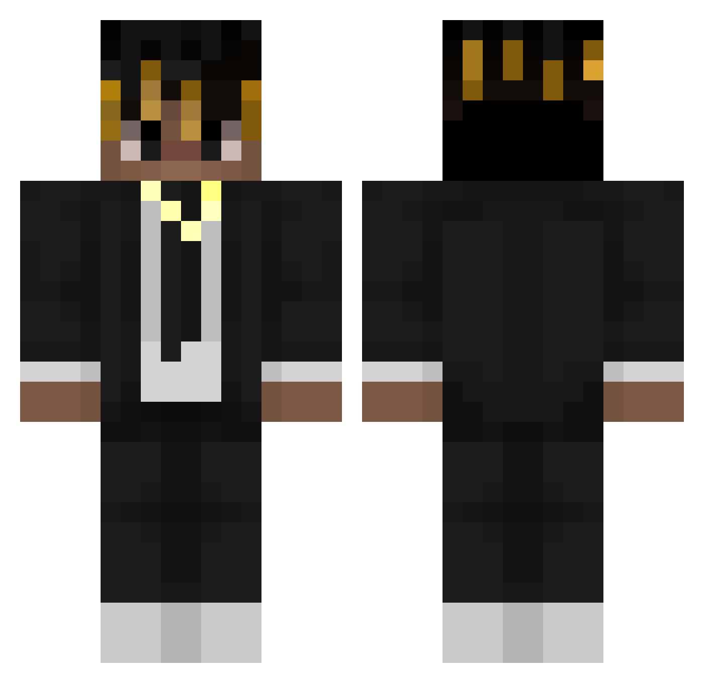 Yoshidude69 Minecraft skin, front and back view