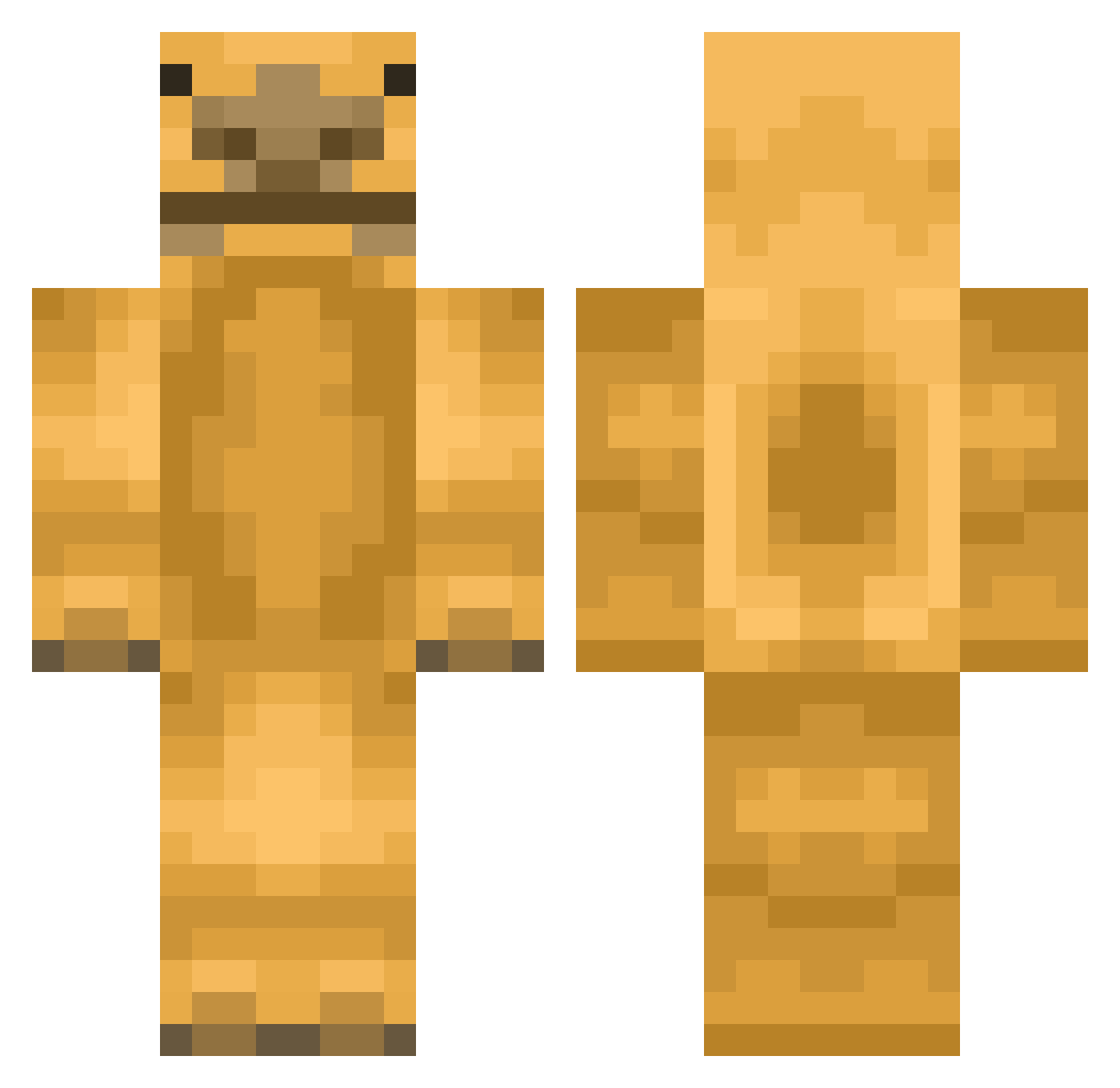 SchWrsky Minecraft skin, front and back view