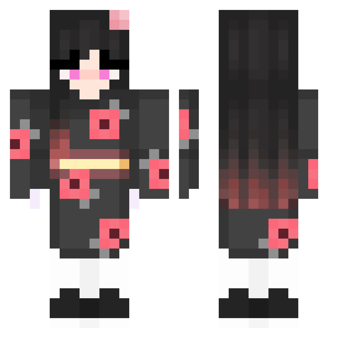 luccanafu Minecraft skin, front and back view