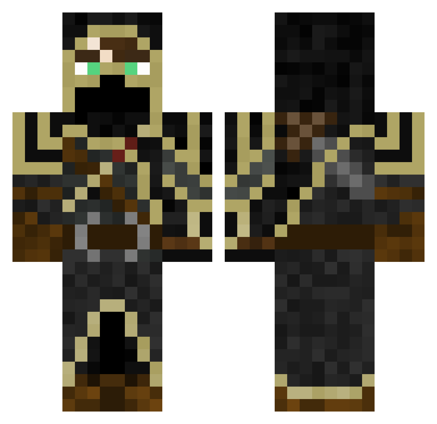 gaenggu Minecraft skin, front and back view