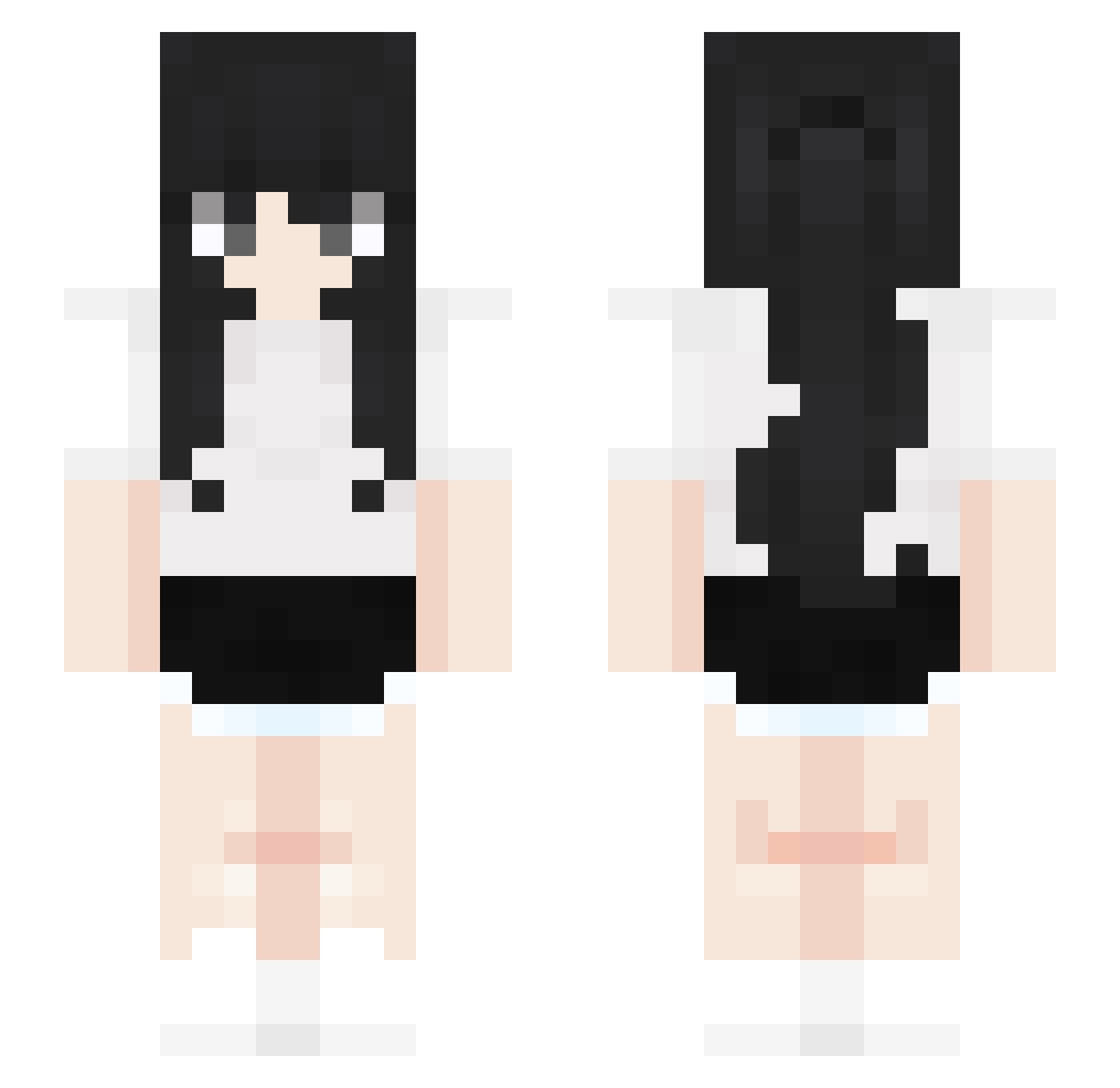 rxqctf_ Minecraft skin, front and back view