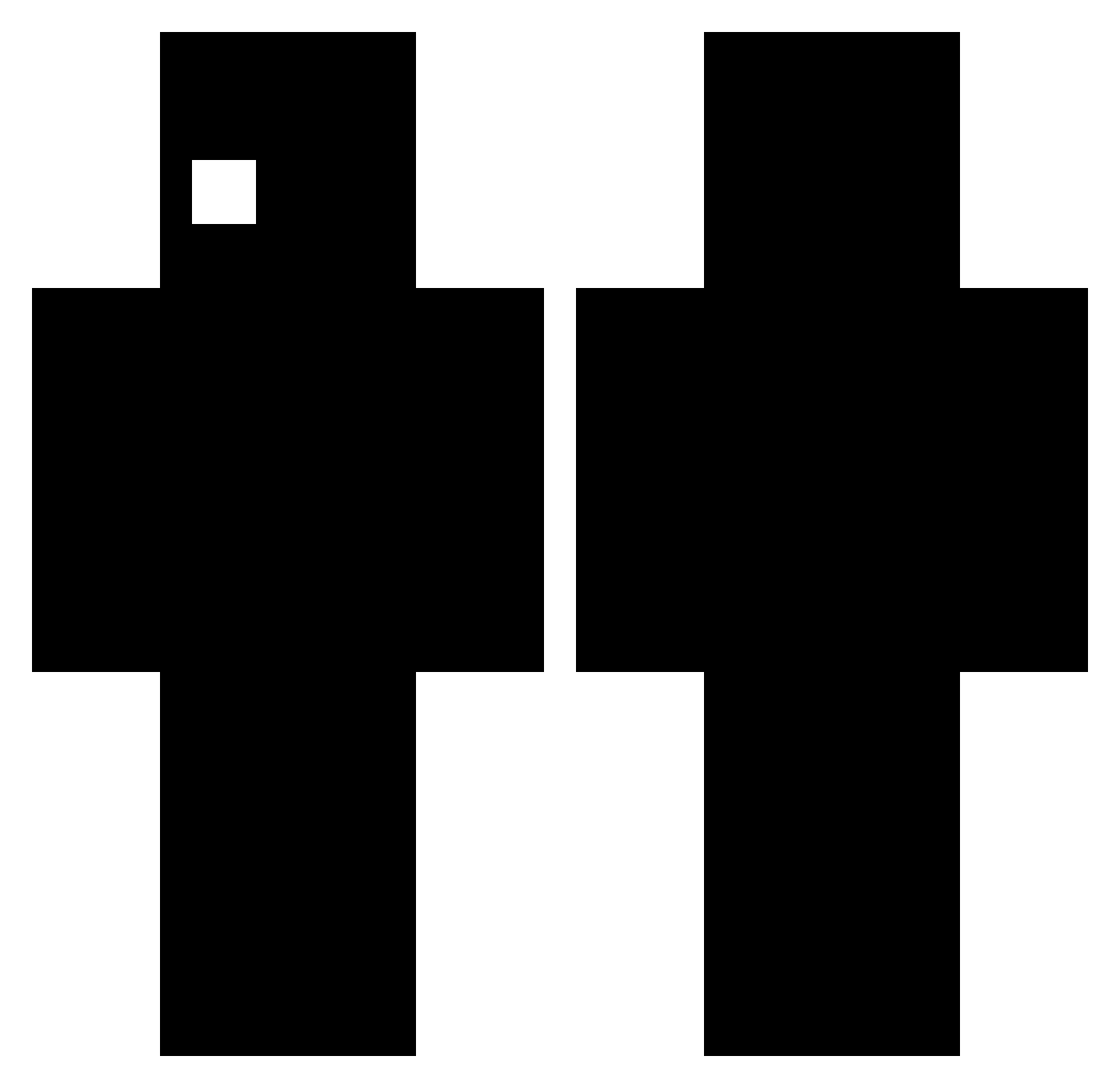 AshyAsh13 Minecraft skin, front and back view