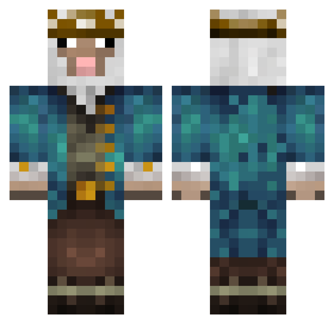 IGRT Minecraft skin, front and back view