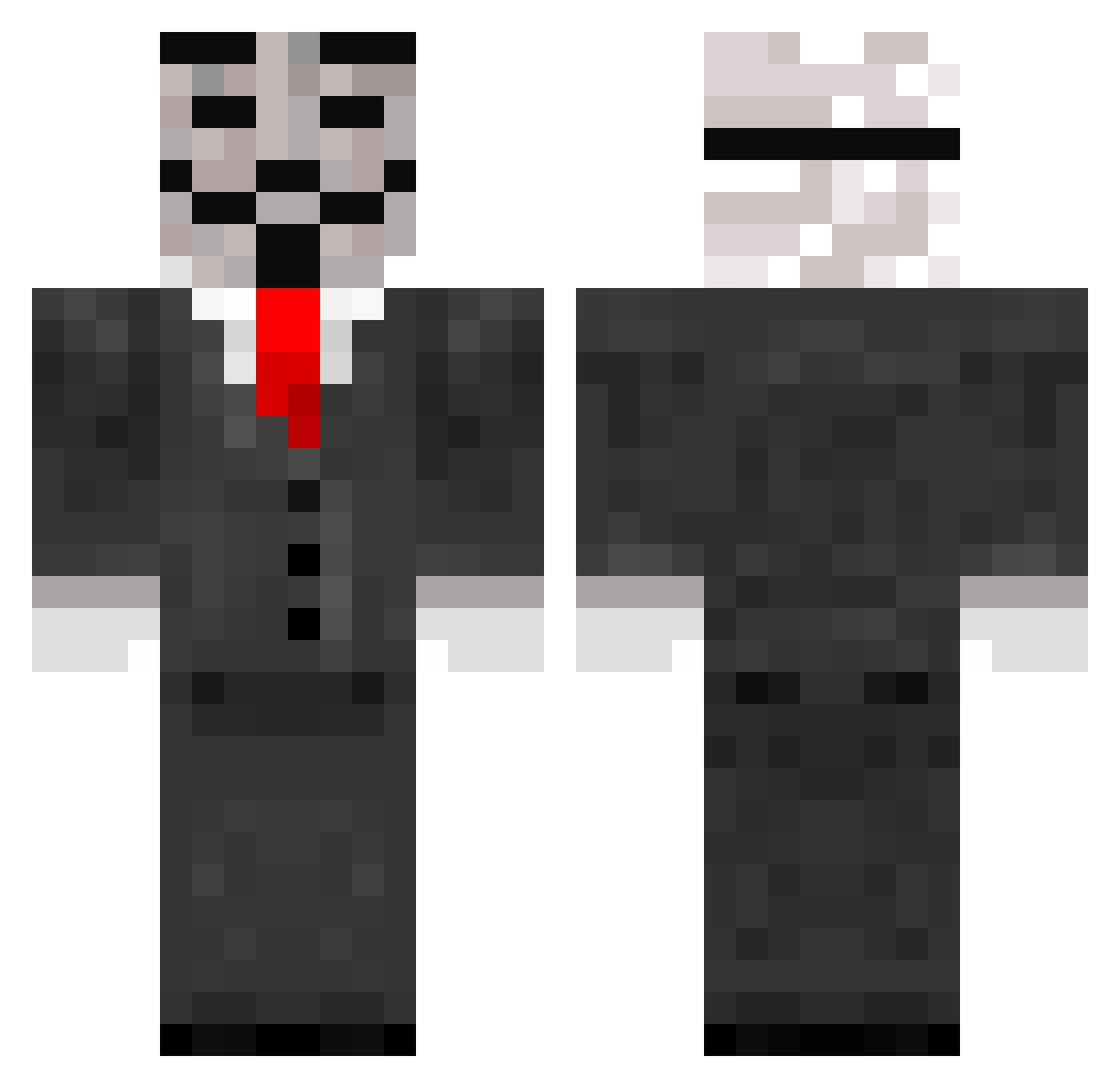 01437 Minecraft skin, front and back view
